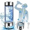 Hydrogen Water Bottle,Portable Hydrogen Water Bottle Generator,Ion Water Bottle Improve Water Quality in 3 Minutes,Water Ionizer Machine Suitable for Home,Office,Travel and Daily Drinking (Silver)