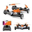 2 in 1 Stunt Roll Aerial Photography FPV Drone WIFI 4K HD Camera Land and Air Fighting RC Quadcopter-Orange