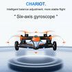 2 in 1 Stunt Roll Aerial Photography FPV Drone WIFI 4K HD Camera Land and Air Fighting RC Quadcopter-Orange