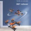 2 in 1 Stunt Roll Aerial Photography FPV Drone WIFI 4K HD Camera Land and Air Fighting RC Quadcopter-Blue