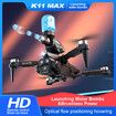 4K Drone with Three Camera Water Bombs Professional Aerial Photography Aircraft Obstacle Avoidance Foldable Quadcopter Color Black
