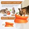 Cat Dish Food Bowl Dog Pet Bait Plate Drainage Reduces Burden Prevent Falls Weight Management