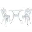 Gardeon Outdoor Dining Set 5 Piece Chairs Table Cast Aluminum Patio White