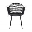Gardeon 4PC Outdoor Dining Chairs PP Lounge Chair Patio Furniture Garden Black