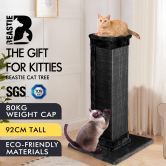 BEASTIE Cat Tree Scratcher Tower Scratching Post Condo House Furniture Wood 92cm