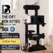 BEASTIE Cat Tree Scratching Post Scratcher Tower Condo House Furniture Wood 143 Black