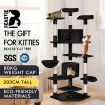 BEASTIE Cat Tree Scratching Post Scratcher Tower Condo House Furniture Wood 202