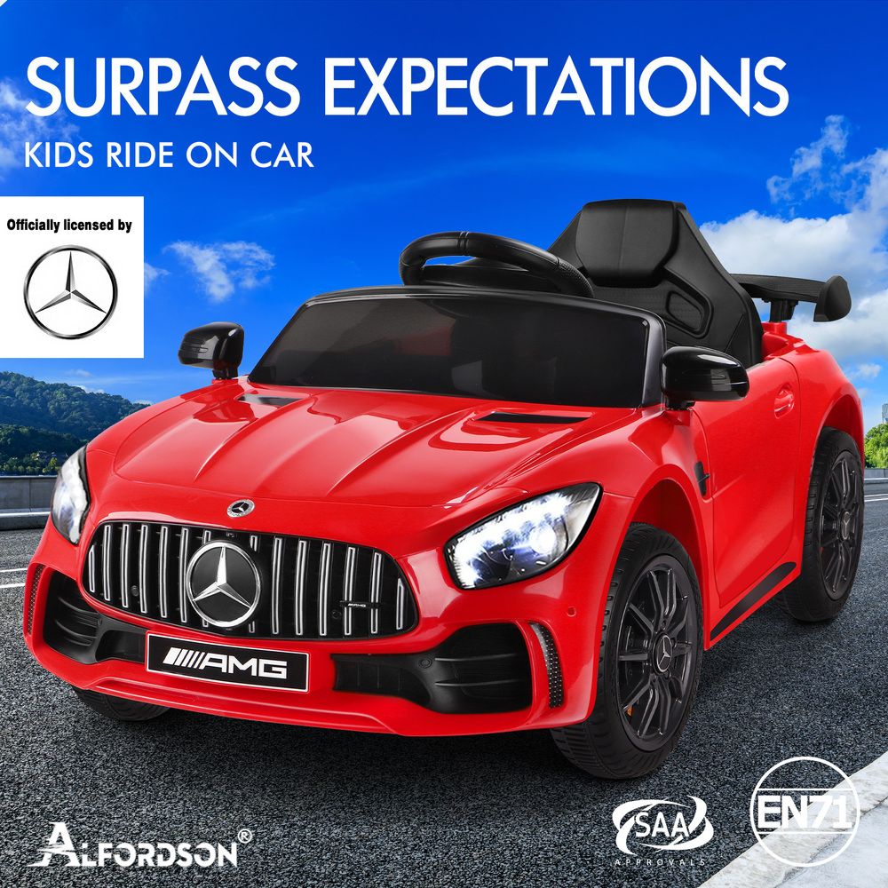 ALFORDSON Kids Ride On Car Mercedes-Benz AMG GT R Licensed Electric Motors Red