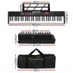 Alpha 61 Keys Foldable Electronic Piano Keyboard Digital Electric w/ Carry Bag