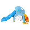 Keezi Kids Slide Set Baseball Bat Basketball Hoop Outdoor Playground 120cm Blue