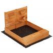 Keezi Kids Sandpit Wooden Sandbox Sand Pit with Cover Funnel Outdoor Toys 120cm