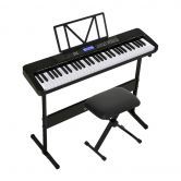 Alpha 61 Keys Electronic Piano Keyboard Digital Electric w/ Stand Stool Touch