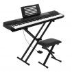 Alpha 88 Keys Electronic Piano Keyboard Digital Electric w/ Stand Stool Pedal