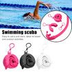 Diving Snorkel Portable Foldable Multi-color Silicone Freediving Snorkel For Swimming Diving Color Red