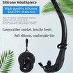 Diving Snorkel Portable Foldable Multi-color Silicone Freediving Snorkel For Swimming Diving Color Red