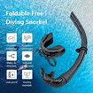 Diving Snorkel Portable Foldable Multi-color Silicone Freediving Snorkel For Swimming Diving Color Red