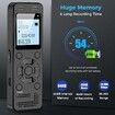 64GB Digital Voice Recorder for Lectures Meetings,4648 Hours Voice Activated Recording Device Audio Recorder with Playback,Password