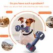 Dog Chew Toys for Chewer Indestructible Interactive Dental Toys for Training and Cleaning Teeth Dumbbell Dispensing Toy for Small Dogs-Size S