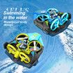 3 In 1 Remote Control Plane, Air Flight/ Driving On Land/Water Driving Waterproof Quadcopter RC Toy(2 Batteries-Green)