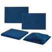 (Queen, Navy)Queen Bed Sheets Set - 4 Piece Bedding - Brushed Microfiber - Shrinkage and Fade Resistant - Easy Care