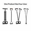 Multifunctional Tension Rope with Pedal Puller Pedal Resistance Band Set Exercise Band with Handle for Home Fitness Equipment-Purple