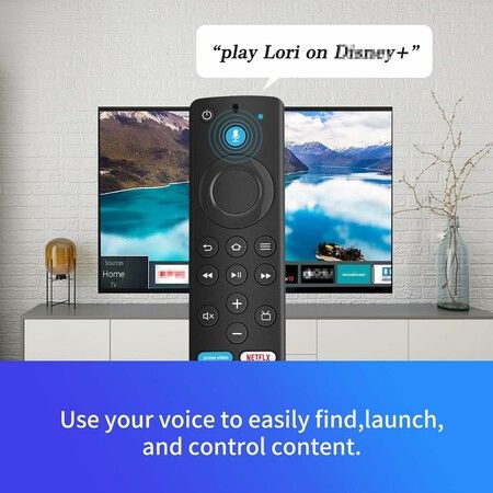 L5B83G (3rd GEN) Replacement Voice Remote for Smart TVs Stick (2nd Gen, 3rd Gen, Lite, 4K), for TVs Cube (1st Gen and 2nd Gen), for TVs (3rd Gen, Pendant Design)