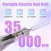 Electric Nail Drill-35000RPM Portable Acrylic Gel Polish Remover Nail Drill Machine with 6 Nail Bits,Professional Manicure Pedicure Polishing Tools for Home Salon,Purple