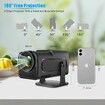 Portable 4K Projector Auto Keystone, Natvie 1080P Smart Projector Built-in Android 11.0 OS