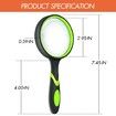2 Pack 10X Magnifying Glass for Seniors & Kids, Non-Slip Handheld Magnifier for Reading, 75mm Magnify Glasses Lens for Close Work(Green and Orange)