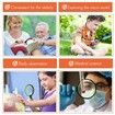 2 Pack 10X Magnifying Glass for Seniors & Kids, Non-Slip Handheld Magnifier for Reading, 75mm Magnify Glasses Lens for Close Work(Green and Orange)