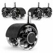 5Pcs Office Chair Caster Wheels, Mute Rubber Chair Casters, 2 Inch Universal Fit (Black)