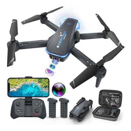 Drone with 1080P Camera for Beginners and Kids, Foldable Remote Control Quadcopter for Boys Girls