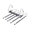 Magic Pants Hangers Space Saving for Trousers Scarves Slack (1 Pack with 5 Metal Clips)