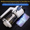 Outdoor LED Camping Lantern Spotlight Flashlight Searchlight Emergency Handheld Flood Light with Folding Hook Rechargeable