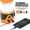 LED Rechargeable Emergency Flashlight Lantern Waterproof Tent Light with 12 Light Modes Detachable Portable Camping
