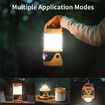 LED Rechargeable Emergency Flashlight Lantern Waterproof Tent Light with 12 Light Modes Detachable Portable Camping