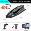 Remote Control Speedboat for Kids, High Speed Boat Model, Water-cooled Motor, RC Toys, 2.4Ghz, 40 kph