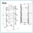 Maxkon Electric Airer 3 Tier Heated Clothes Dryer Laundry Drying Rack Heater Towel Rail  Stand Foldable 220W