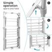 Maxkon Electric Airer 3 Tier Heated Clothes Dryer Laundry Drying Rack Heater Towel Rail  Stand Foldable 220W