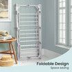 Maxkon Electric Airer 3 Tier Heated Clothes Dryer Laundry Drying Rack Heater Towel Rail  Stand Foldable 220W