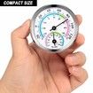 Mini Thermometer Hygrometer Indoor Outdoor Thermometer Temperature Humidity Monitor Gauge Temperature Monitor for Home Wall Room Incubator Tank (Silver)