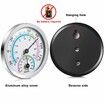 Mini Thermometer Hygrometer Indoor Outdoor Thermometer Temperature Humidity Monitor Gauge Temperature Monitor for Home Wall Room Incubator Tank (Silver)