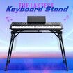 Keyboard Stand Piano Music Collapsible Adjustable Portable Heavy Duty 54 to 88 Key Musical Table Black