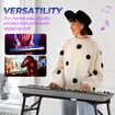 Keyboard Stand Piano Music Collapsible Adjustable Portable Heavy Duty 54 to 88 Key Musical Table Black