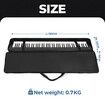 Electric Piano Storage Bag Padded Portable Gig Bag Oxford Cloth Black 88 Keys Keyboard