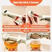 Multifunctional Retractable Bottle Opener,Adjustable Multifunctional Stainless Steel Can Opener (White)