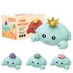 Bath Toy with 4 Water Spray(Random Color)Modes Light Up Octopus Bathtub Toys Auto-Rotating Water Sprinkler Pool Toys Color Light Blue