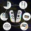 Controller Switch Replacement Compatible RGB LED Wake Up Screenshot Gaming Accessory Joypad Enhancement White