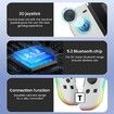 Controller Switch Replacement Compatible RGB LED Wake Up Screenshot Gaming Accessory Joypad Enhancement White
