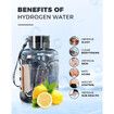 1500ml MAX Hydrogen Water Bottle, Hydrogen Water Generator with SPE/PEM Technology Grey